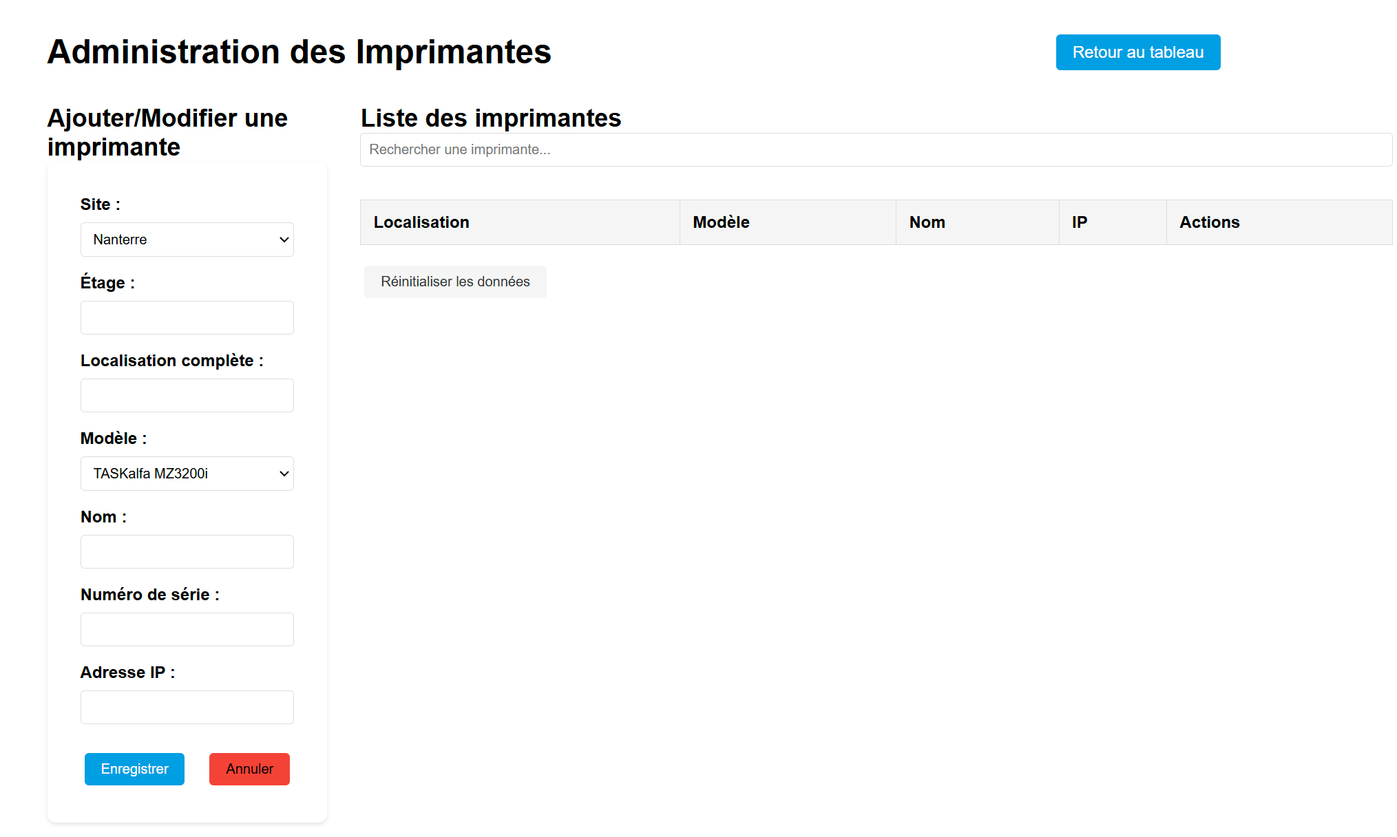Gestion des imprimantes